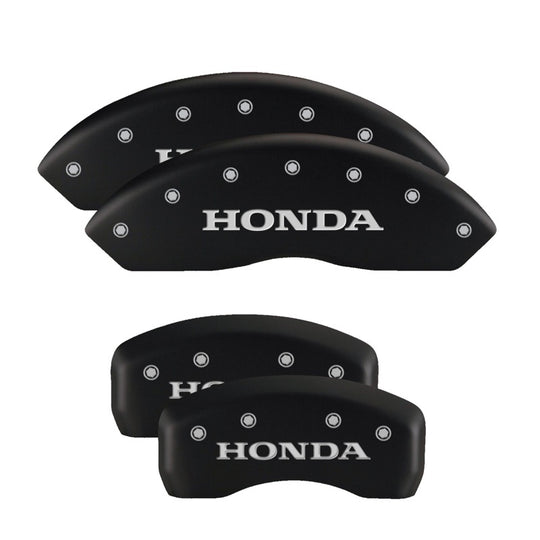 MGP 4 Caliper Covers Engraved Front & Rear MGP Black finish silver ch