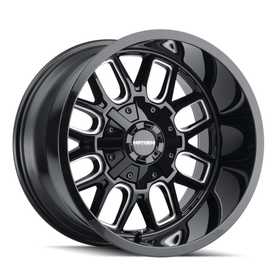 Mayhem 8107 Cogent 20x10 / 6x135 BP / -19mm Offset / 106mm Hub Black w/ Milled Spokes Wheel