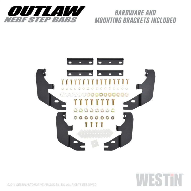 Westin 15-20 Ford F-150 SuperCab / 17-20 F-250/350 SuperCab Outlaw Nerf Step Bars - Textured Black