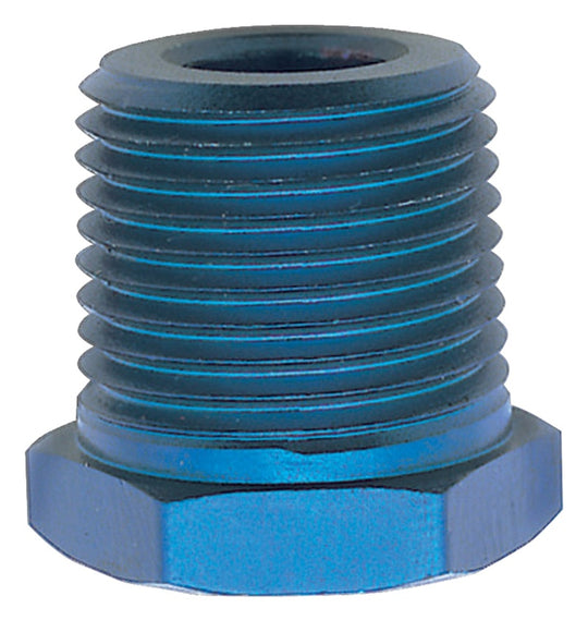 Russell Performance 1/2in Male to 1/4in Female Pipe Bushing Reducer (Blue)