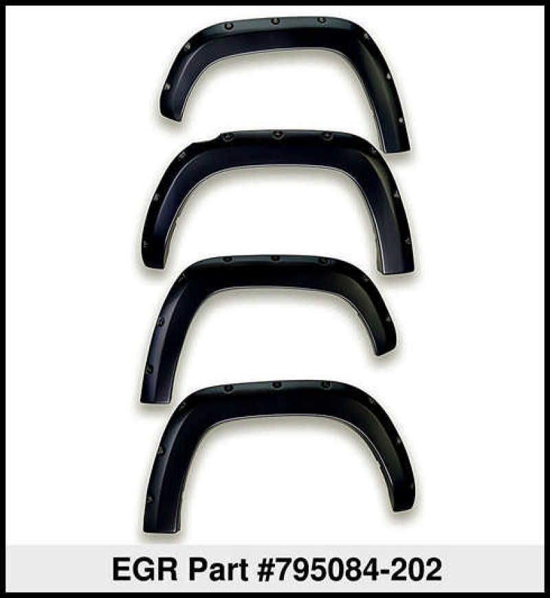 EGR 16+ Toyota Tacoma w/Mudflap Bolt-On Look Color Match Fender Flares - Set - Black