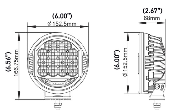 Hella 500 LED Driving Lamp - Single