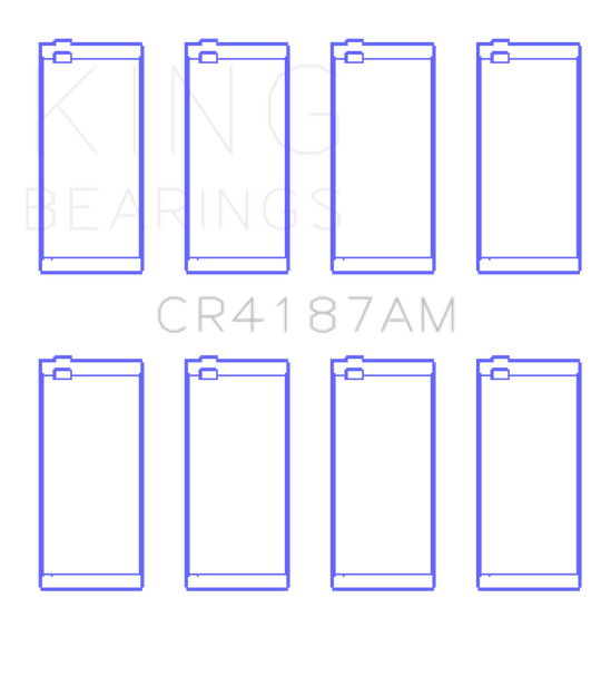 King Toyota 2LT/3L AM-Series 4 Pairs Connecting Rod Bearing Set