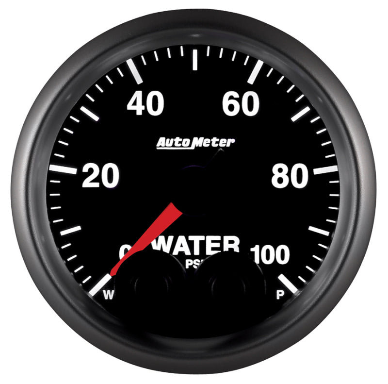 AutoMeter Gauge Water Press 2-1/16in. 100PSI Stepper Motor W/Peak & Warn Elite