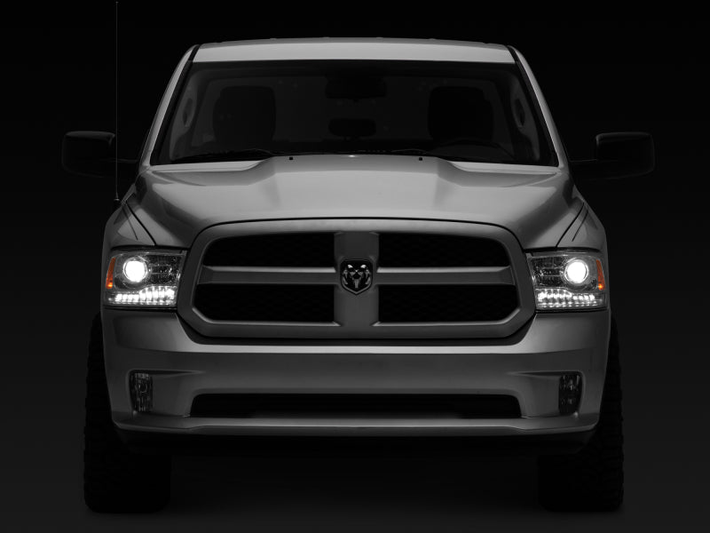 Raxiom 09-18 Dodge RAM 1500 LED Halo Headlights w/ Swtchbck Turn Signals- Chrome Hsng (Clear Lens)