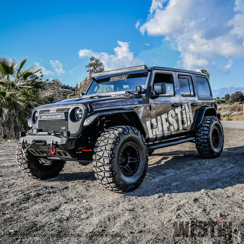 Westin 18-22 Jeep Wrangler JLU 4dr. E-Series 3 Nerf Step Bars - Tex. Blk