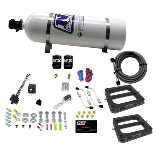 Nitrous Express Dual/Dominator/Alcohol Nitrous Kit (50-300HP) w/15lb Bottle