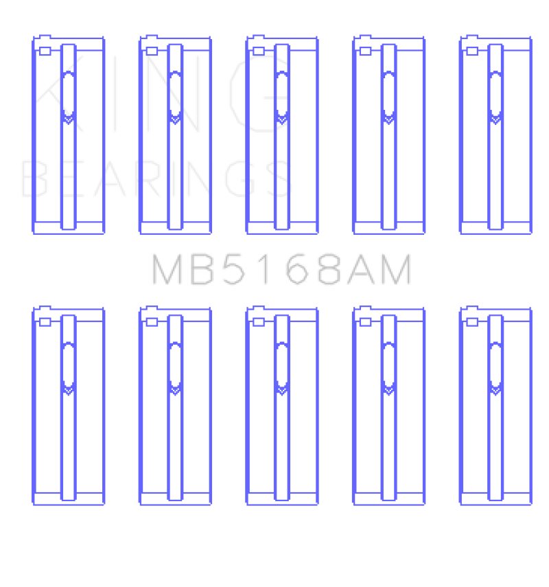 King Acura F22B1 / Honda F22A1/F22A6/F22B1/F22B2/F22B6 0.50 Oversized Main Bearing Set