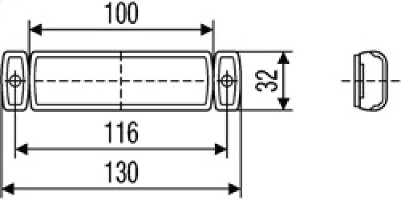 Hella 8645 Series 12V Amber Side Marker Lamp