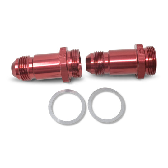 Russell Performance -8 AN Carb Adapter Fittings (2 pcs.) (Red)