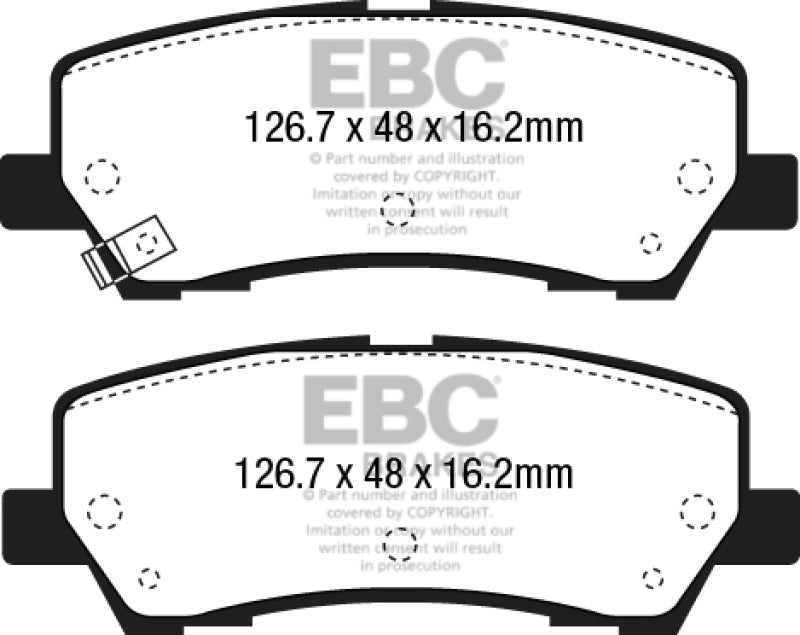 EBC 2015+ Ford Mustang 5.0L (w/Performance Package) Bluestuff Rear Brake Pads