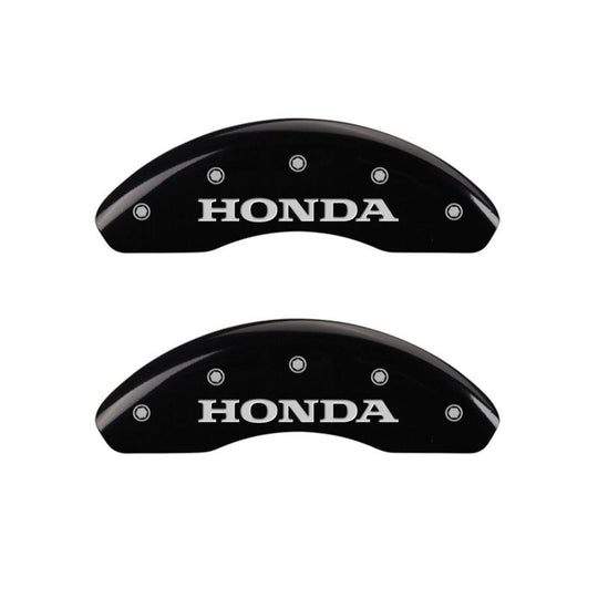 MGP 4 Caliper Covers Engraved Front Honda Engraved Rear CR-Z Black finish silver ch