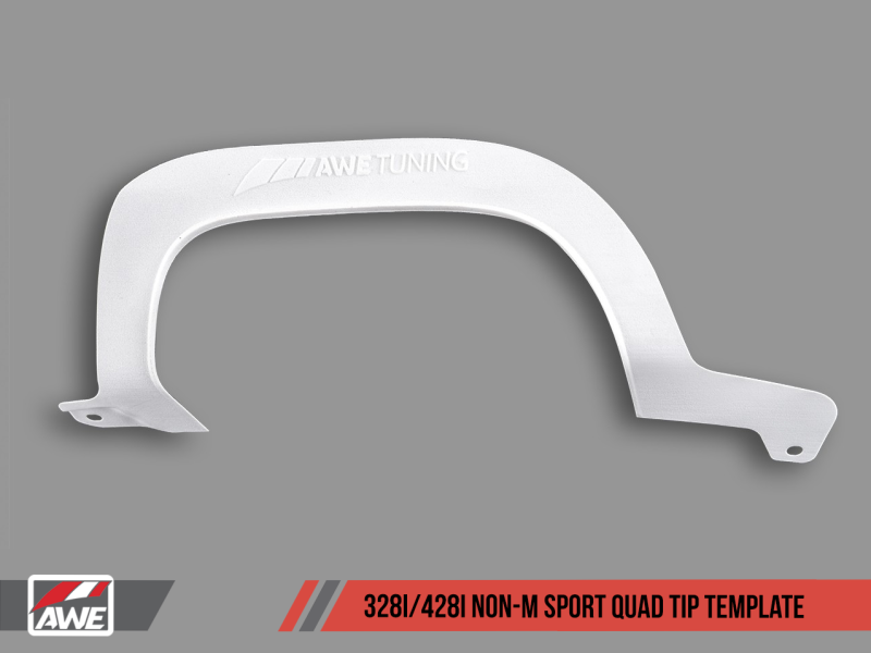 AWE Tuning BMW F3X 428i M Sport Quad Tip Marking Template