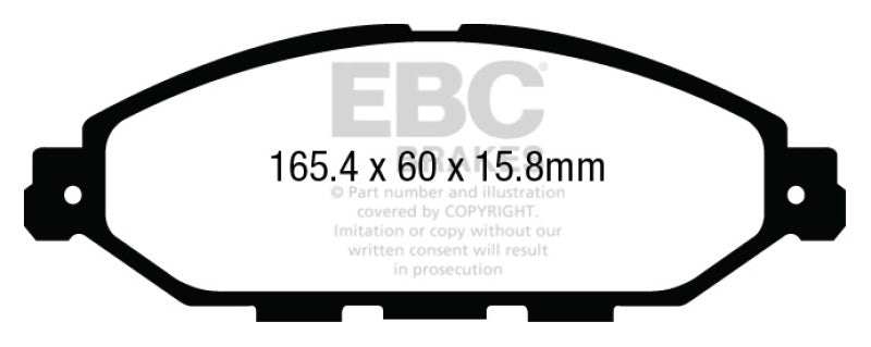 EBC 14+ Infiniti QX60 3.5 Greenstuff Front Brake Pads