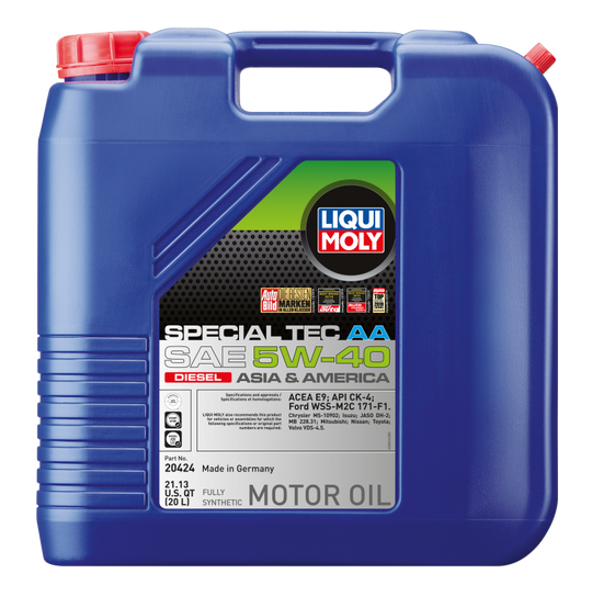 LIQUI MOLY 20L Special Tec AA Motor Oil SAE 5W40 Diesel