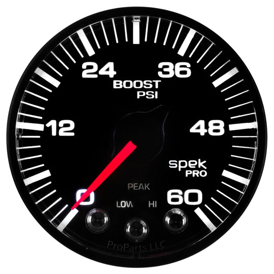 Autometer Spek-Pro 52.4mm 0-60 PSI Digital Stepper Motor Boost Gauge