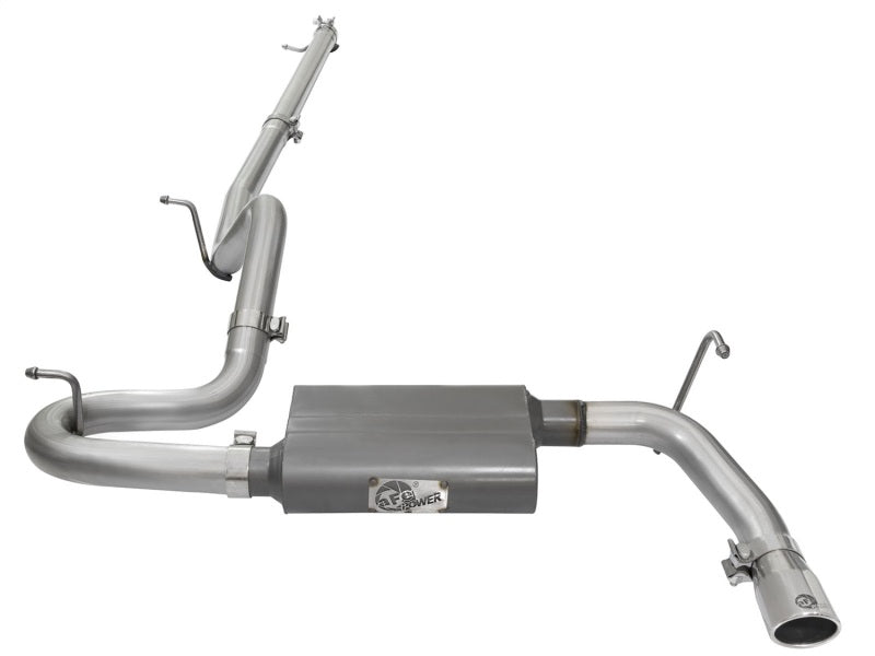 aFe Scorpion 2-1/2in Aluminized Steel Cat Back Exhaust 07-17 Jeep Wrangler V6-3.6/3.8L (4 Dr)