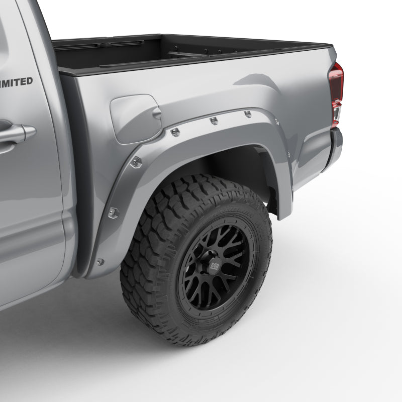 EGR 16+ Toyota Tacoma w/Mudflap Bolt-On Look Color Match Fender Flares - Set - Silver Sky