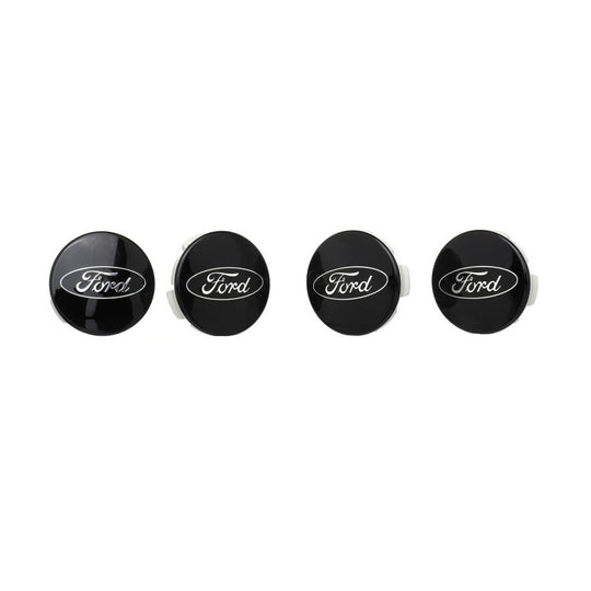 Ford Racing Car Black and Chrome Wheel Cap