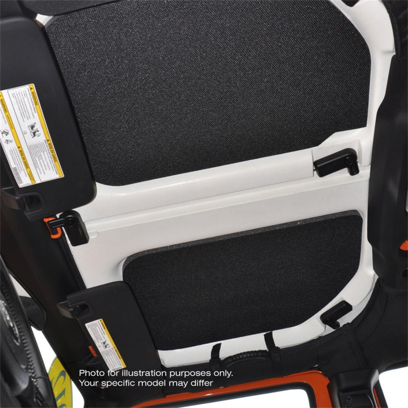 DEI 11-18 Jeep Wrangler JK 2-Door Boom Mat Complete Headliner Kit - 6 Piece - White