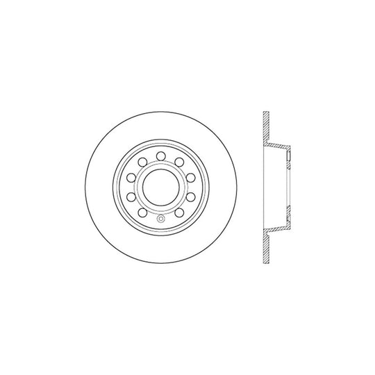 Stoptech 10-13 VW Golf/GTI/Jetta w/ 272mm Rear Disc Rear Premium High Carbon Cryo Brake Rotor