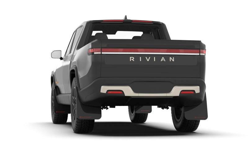 Rally Armor 22-24 Rivian R1T Black UR Mud Flap w/Nitrous Blue Logo