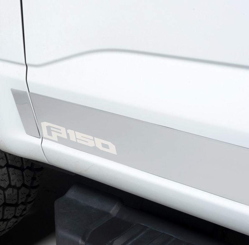 Putco 09-14 Ford F-150 Super Cab 6.5 Short Box (w/o Factory Flares) - 7in - 10pcs SS Rocker Panels