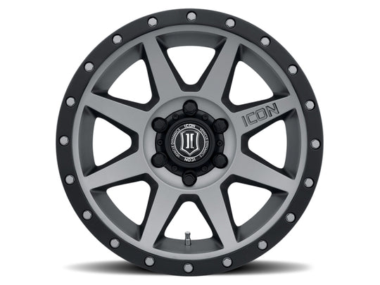 ICON Rebound 17x8.5 6x5.5 25mm Offset 5.75in BS 95.1mm Bore Titanium Wheel