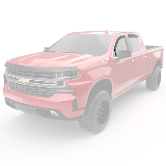 EGR 2019 Chevy 1500 Crew Cab In-Channel Window Visors - Matte