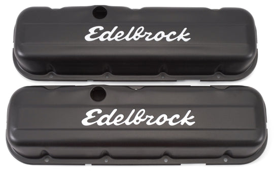 Edelbrock Valve Cover Signature Series Chevrolet 1965 and Later 396-502 V8 Low Black