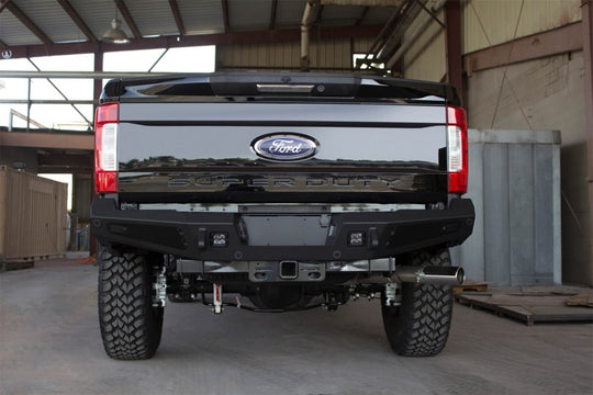 Addictive Desert Designs 17-18 Ford F-250 HoneyBadger Rear Bumper w/ Backup Sensor Cutouts