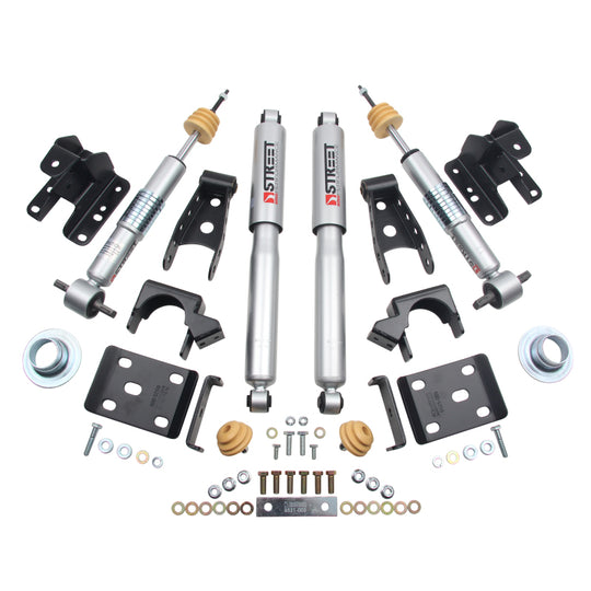 Belltech LOWERING KIT 14-17 Chevy Silverado/Sierra 1in to -2in Front/4in Rear w/ Street Perf Shocks