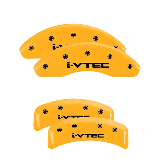 MGP 4 Caliper Covers Engraved Front Honda Rear H Logo Yellow Finish Black Char 1998 Honda Prelude