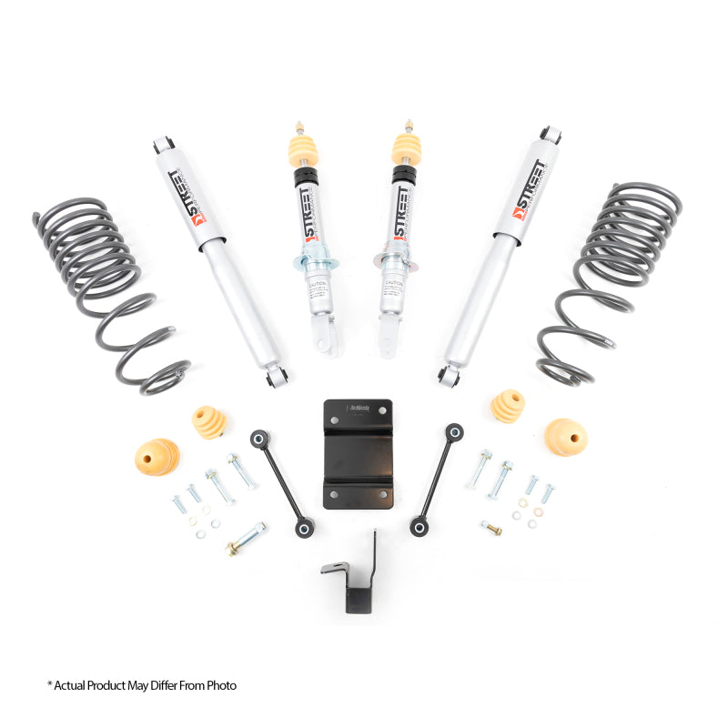 Belltech LOWERING KIT 14+ Chevy Silverado (Std Cab) 2WD 1-2in Front/ 2-3in Rear w/ Street Shocks