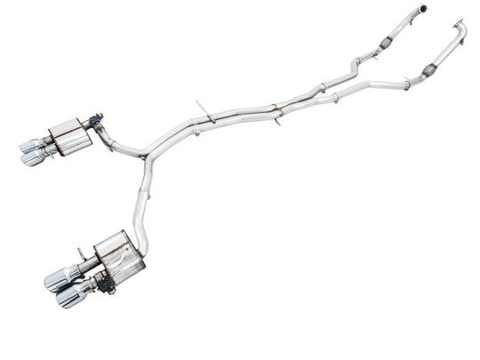 AWE Tuning Audi B9 S5 Coupe SwitchPath Exhaust w/ Chrome Silver Tips (102mm)