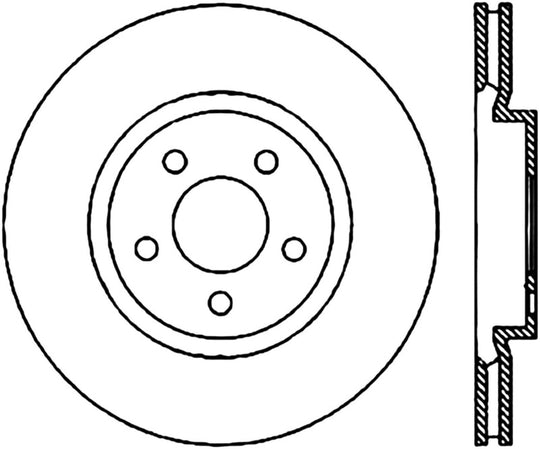 StopTech Power Slot 05 Chrysler 300C 5.7L V8 w/ Vented Rear Disc Front Right Cryo Slotted Rotor