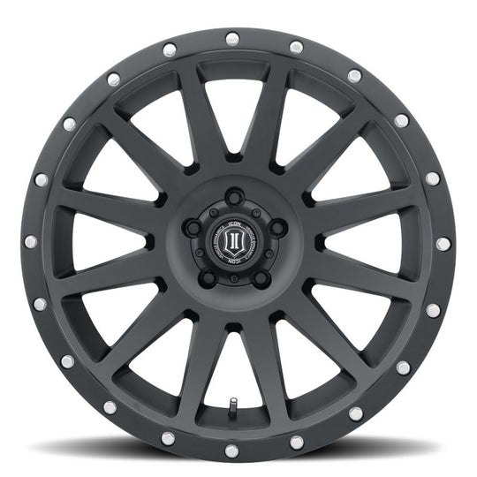 ICON Compression 20x10 5x150 -19mm Offset 4.75in BS 110.10mm Bore Satin Black Wheel