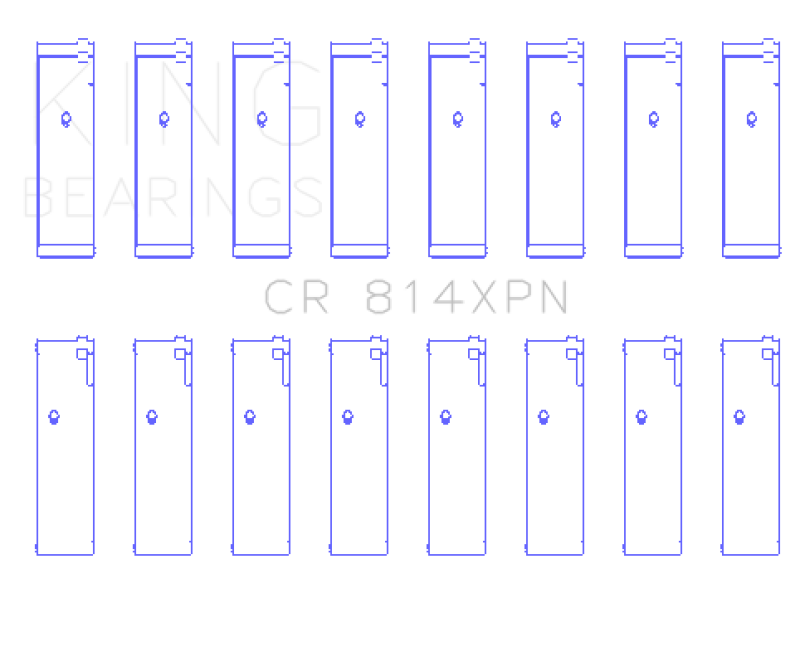 King Ford 351ci 5.8L 16V (size 010) Connecting Rod Bearing Set