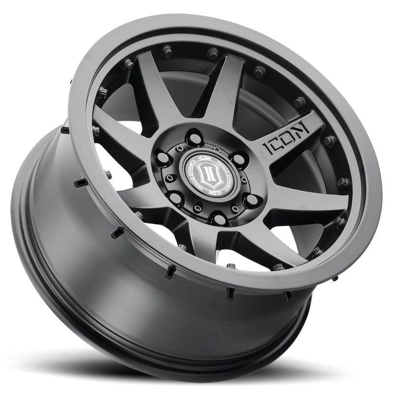 ICON Rebound Pro 17x8.5 5x150 25mm Offset 5.75in BS 110.1mm Bore Satin Black Wheel