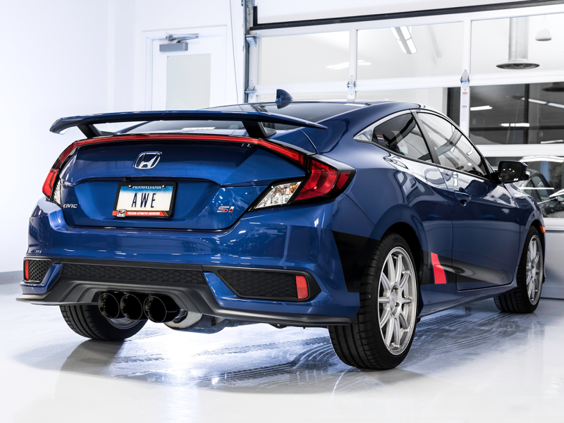AWE Tuning 2016+ Honda Civic Si Touring Edition Exhaust w/Front Pipe & Dual Diamond Black Tips