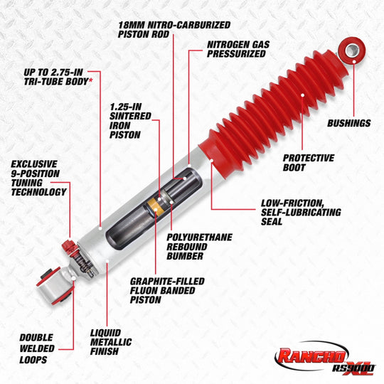 Rancho 90-02 Toyota 4Runner Rear RS9000XL Shock