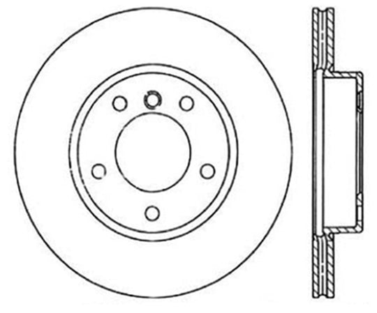 StopTech 96-02 BMW Z3 / 03-01/06 Z4 / 11/91-98 318i/iS / 04/98-00 318Ti Drilled Right Front Rotor