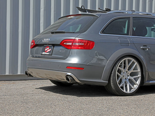 afe MACH Force-Xp 13-16 Audi Allroad L4 SS Axle-Back Exhaust w/ Carbon Tips