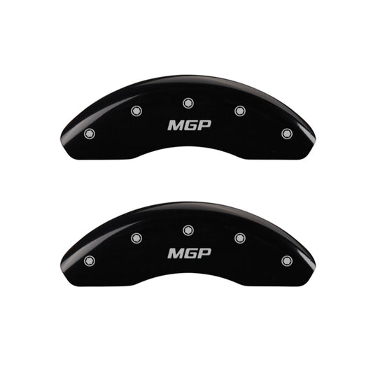 MGP 4 Caliper Covers Engraved Front & Rear MGP Black Finish Silver Characters 2011 Kia Optima