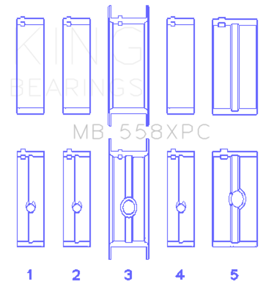 King Chrysler 273, 301, 313, 318, 340 Crankshaft Main Bearing Set