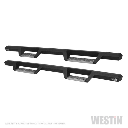 Westin 07-21 Toyota Tundra DC HDX Stainless Drop Nerf Step Bars - Tex. Blk