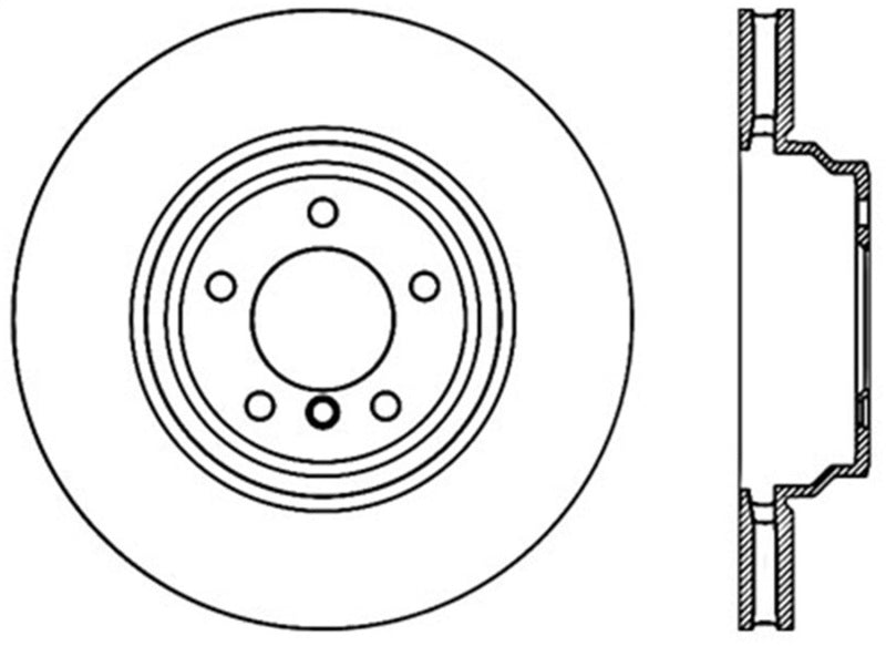 StopTech 07-13 BMW 3 Series Cryo Drilled Sport Left Front Rotor