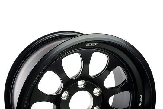 Titan 7 T-AK1 17x8.5 6x139.7 -8 Offset / 106.3 CB Machine Black Wheel (Dropship ONLY)