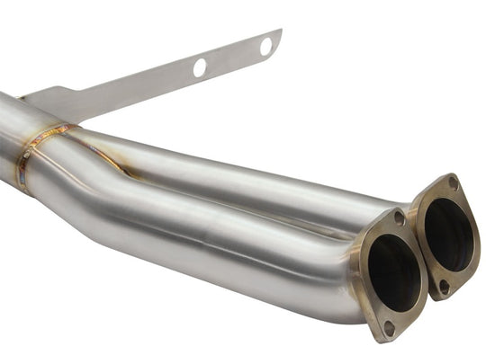 aFe MACHForce XP SS-304 Polish Tip 3.0in-2.5in Dia Cat Back Exhaust 11-13 BMW 335i (E90/E92) 3.0L