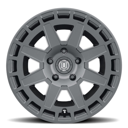 ICON Compass 17x8.5 6x135 6mm Offset 5in BS Satin Black Wheel